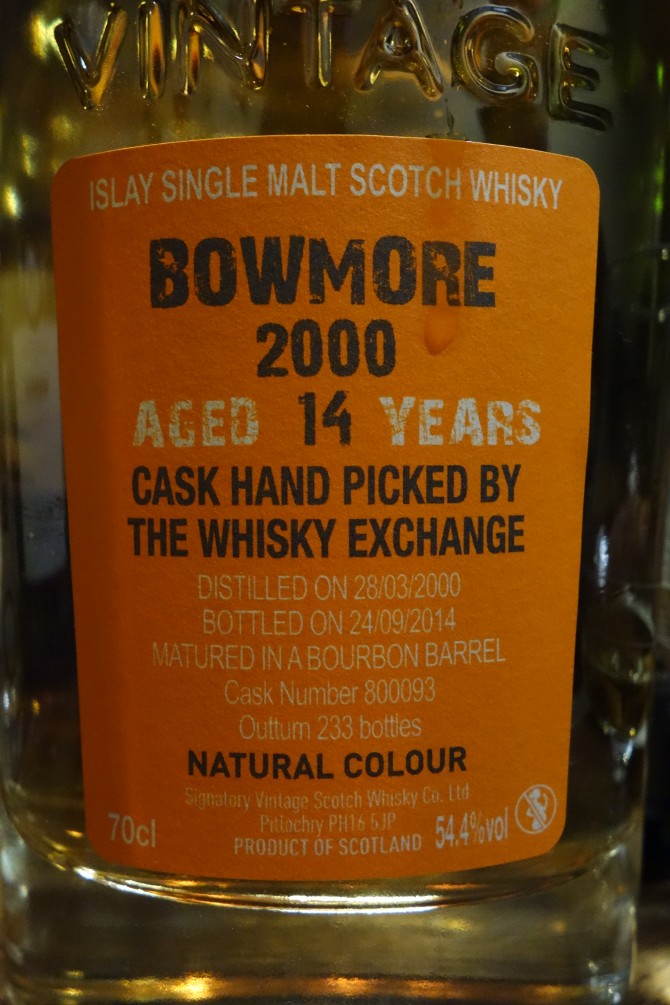 ボウモア BOWMORE 2000-2014 14yo SIGNATORY VINTAGE for THE WHISKY EXCHANGE #800093