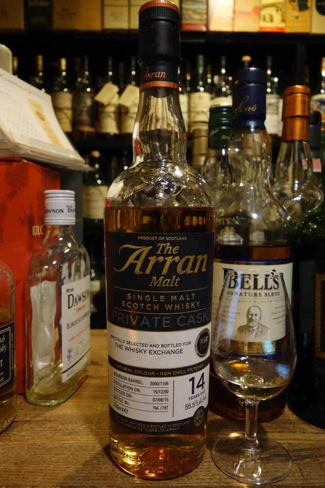 ISLE OF ARRAN 2000-2015 14yo OB PRIVATE CASK for THE WHISKY EXCHANGE #2000/1106