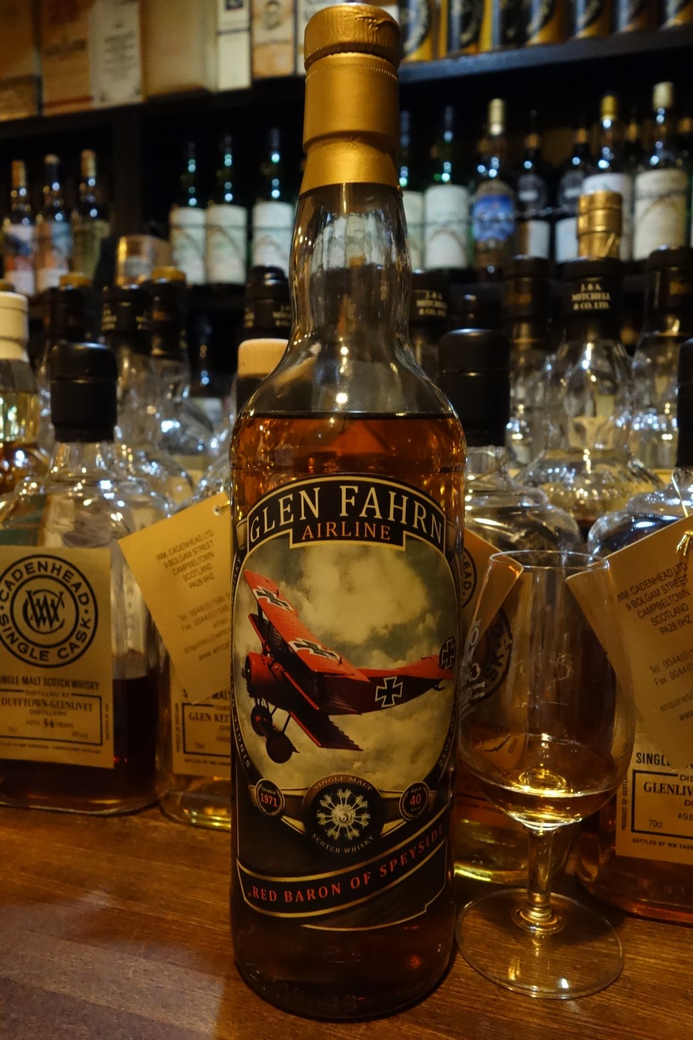 GLENFARCLAS(RED BARON OF SPEYSIDE) 1971-2012 40yo GLEN FAHRN AIRLINE