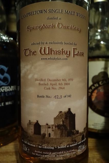 スプリングバンク SPRINGBANK 1970-2004 33yo THE WHISKY FAIR #2964