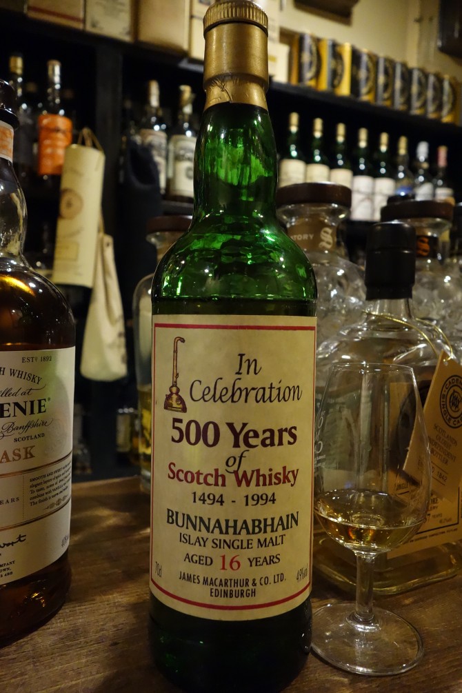 BUNNAHABHAIN 16yo JAMES MACARTHUR'S In Celebration 500 Years of Scotch Whisky