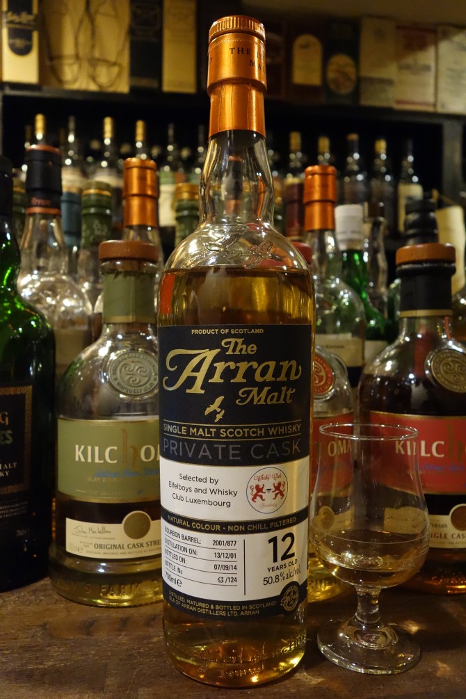 ISLE OF ARRAN 2001-2014 12yo OB PRIVATE CASK for Eifelboys and Whisky Club Luxembourg #2001/877