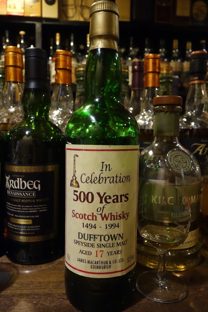 DUFFTOWN 17yo JAMES MACARTHUR'S In Celebration 500 Years of Scotch Whisky