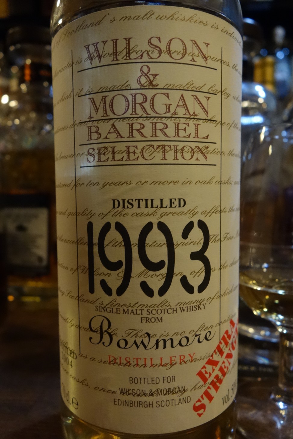 ボウモア BOWMORE 1993-2004 WILSON & MORGAN EXTRA STRENGTH