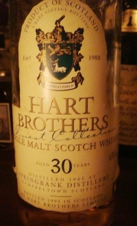 Springbank 1965 1995 30y Hart Brothers