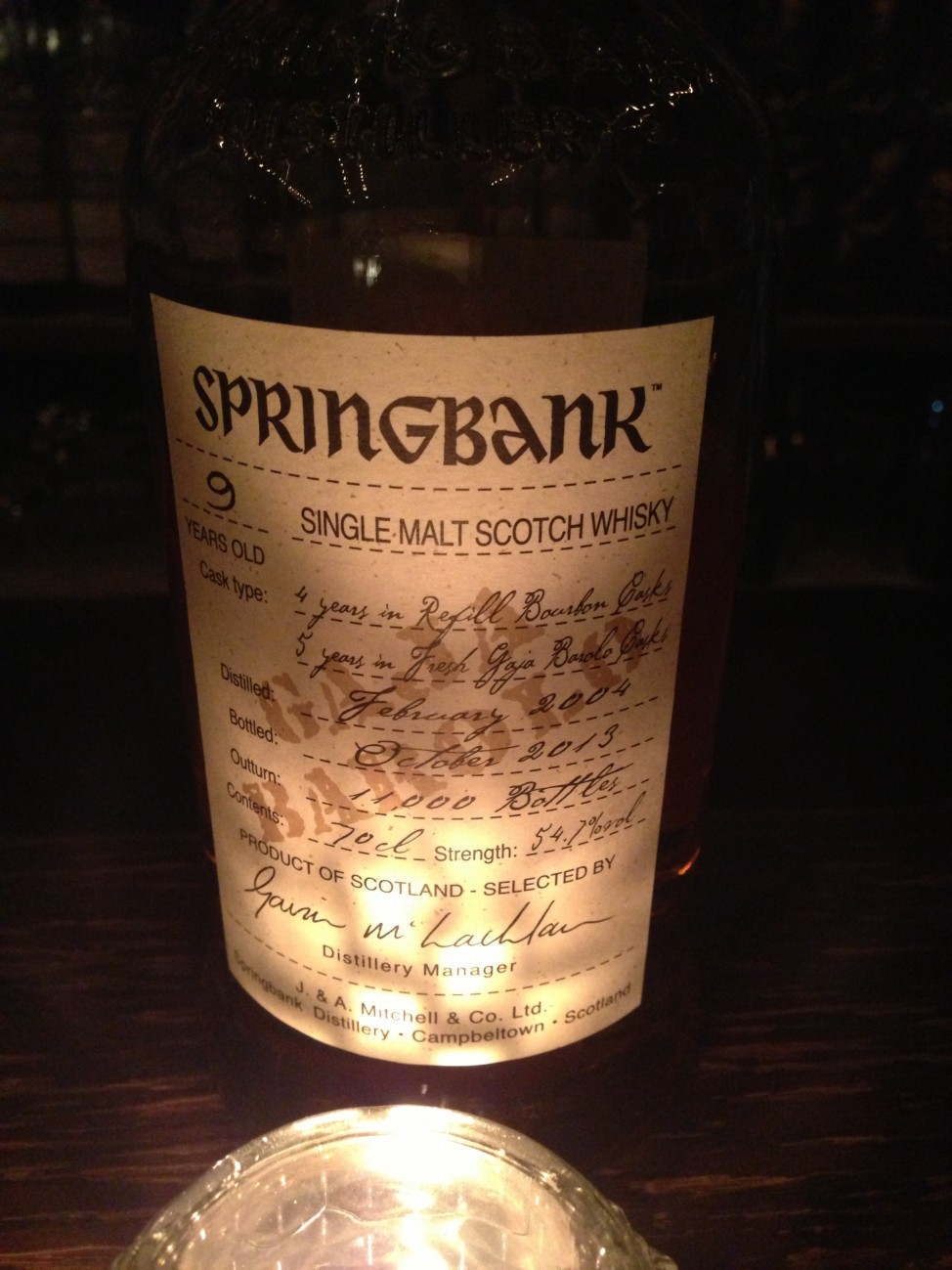 Springbank 2004-2013 9y Wood Expression Gaja Barolo Casks
