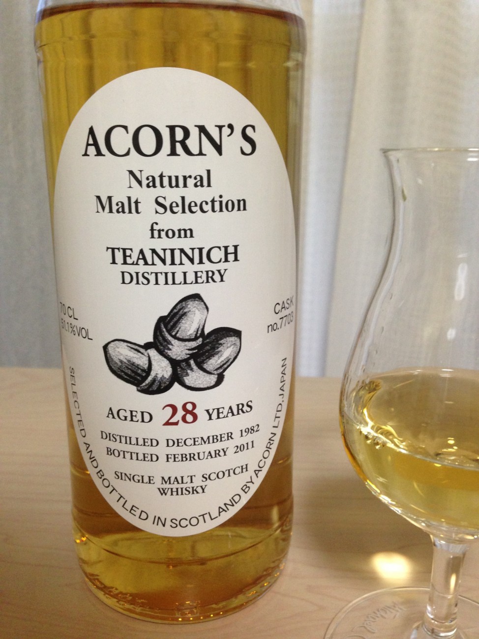 美味！】Teaninich 1982-2011 28y Acorn “ Natural Malt Selection ” （ティーニニック 1982-2011  28年 エィコーン ナチュラル・モルト・セレクション） - sakedori