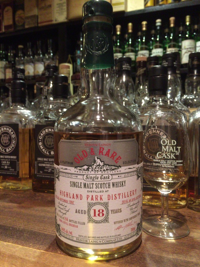 近年リリース：ハイランドパーク 1997-2016 18年 ハンターレイン