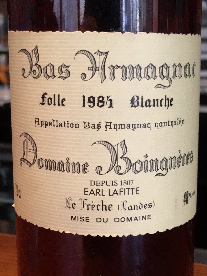 ☆ドメーヌ・ボワニエル / バ・アルマニャック1984年 - sakedori