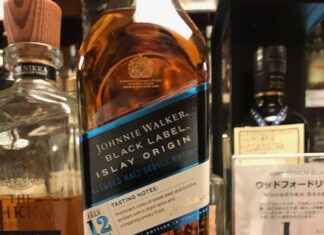 ジョニーウォーカーブラック アイレイオリジン入荷です